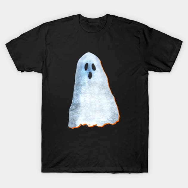 Watercolor halloween ghost T-Shirt by Jenmag